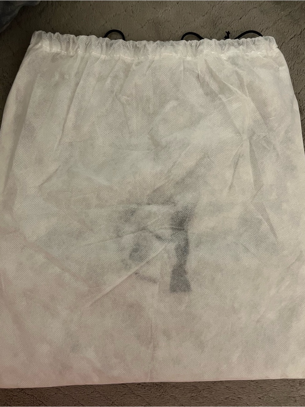 White Drawstring Dust Bag - Picture 2 of 2